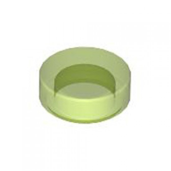 Flat Tile 1x1 Round Transparent Bright Green