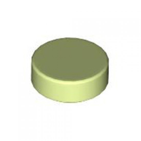 Flat Tile 1x1 Round Spring Yellowish Green