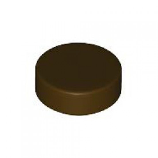 Flat Tile 1x1 Round Dark Brown