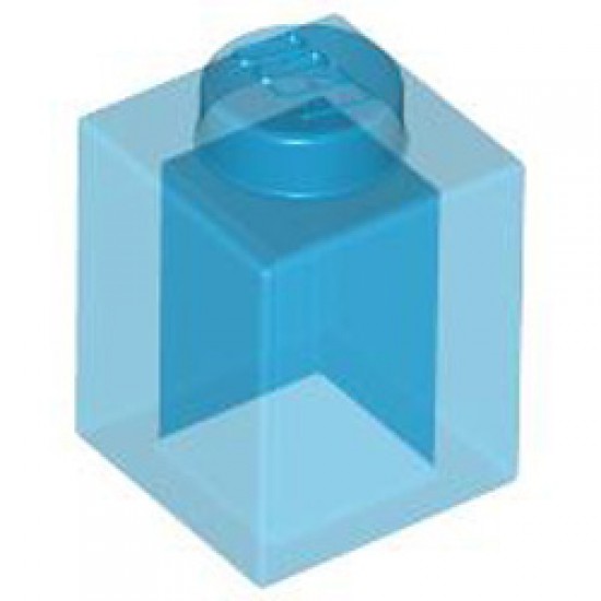 Brick 1x1 Transparent Blue