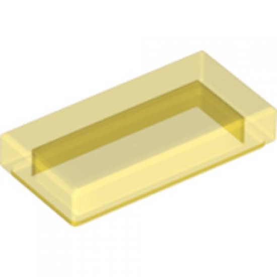 Flat Tile 1x2 Transparent Yellow