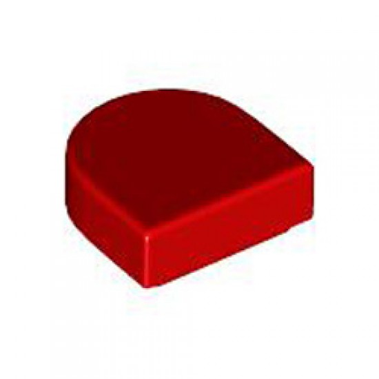 Flat Tile 1x1 1/2 Circle Bright Red