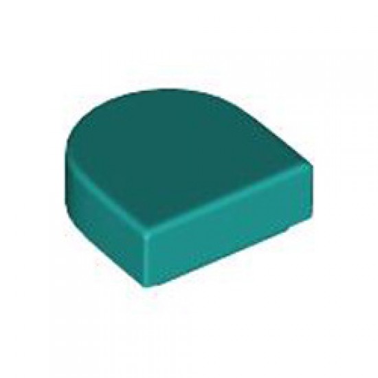 Flat Tile 1x1 1/2 Circle Bright Bluish Green