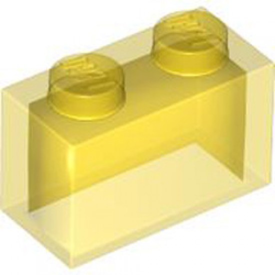 LEGO 6244907 BRICK 1X2 - TRANPARENT YELLOW