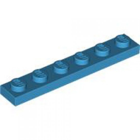 LEGO Part 6151657 - 3666 - Plate 1x6 Dark Azur | LEGO Bricks ...