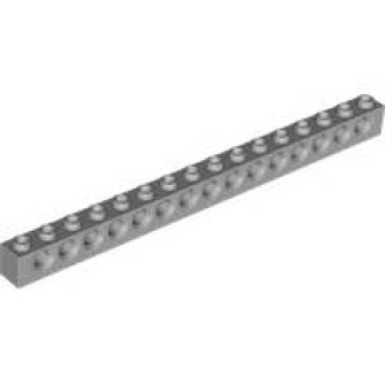 Technic Brick 1x16, Diameter 4.9 Medium Stone Grey