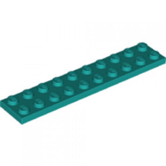 Plate 2x10 Bright Bluish Green