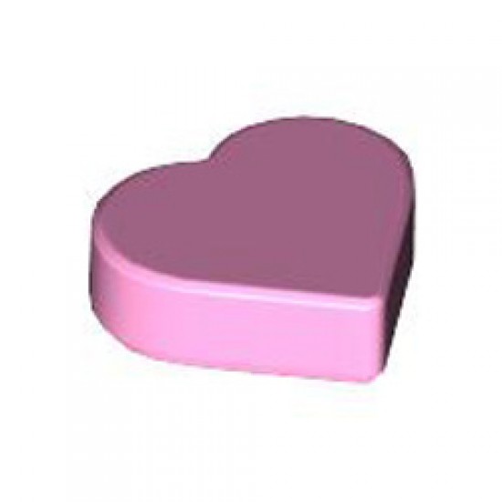 Tile 1x1 Heart Number 1 Light Purple