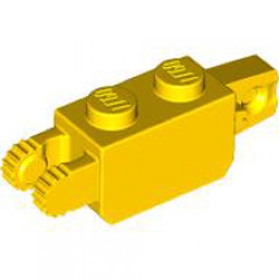 Brick 1x2 Friction / Stub / Fork Vertical Bright Yellow