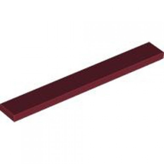 Flat Tile 1x8 Dark Red