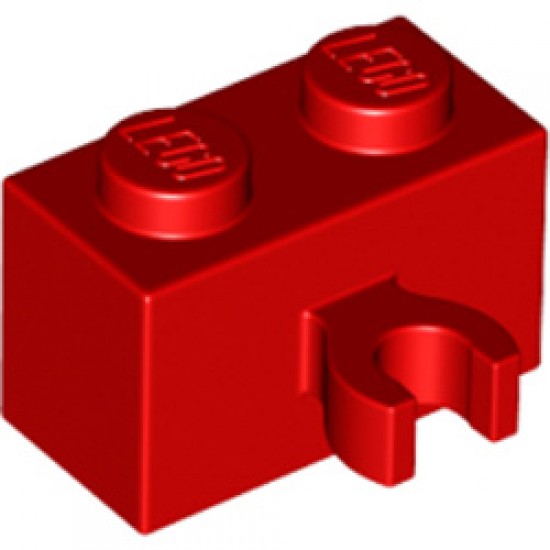 Brick 1x2 with Horizontal Holder Bright Red