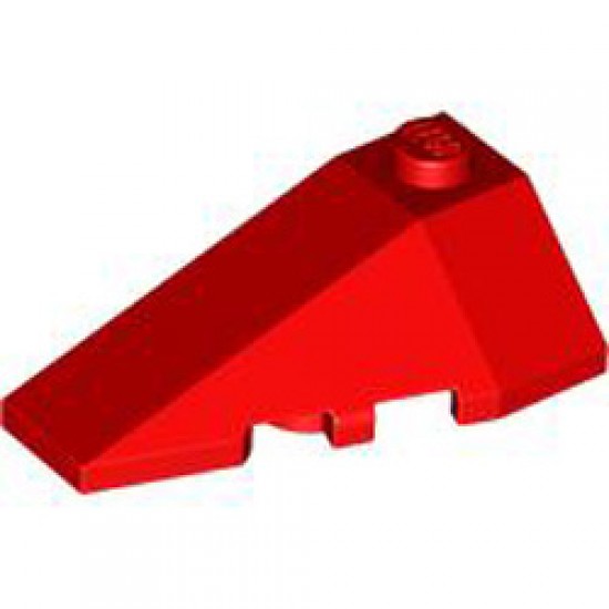 Left Roof Tile 2x4 with Angle Bright Red