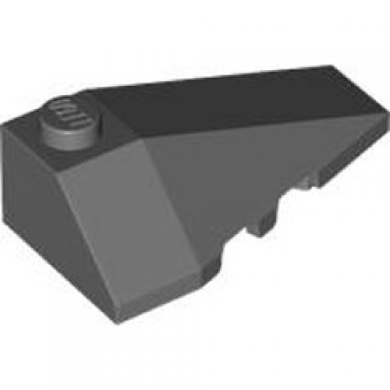 Right Roof Tile 2x4 with Angle Dark Stone Grey