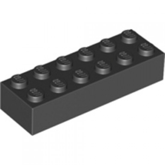 Brick 2x6 Black