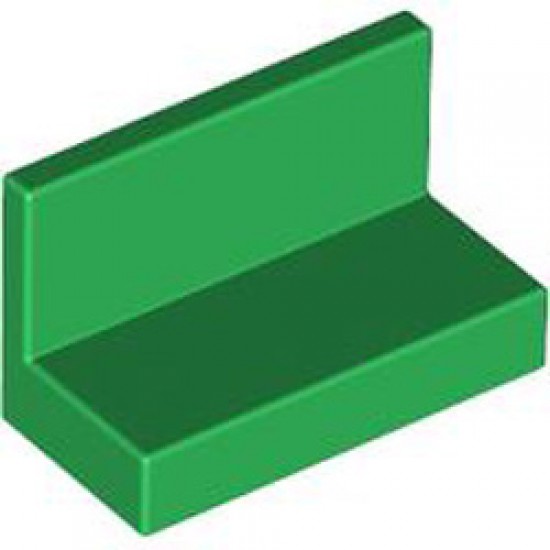 Wall Element 1x2x1 Sharp Corners Dark Green