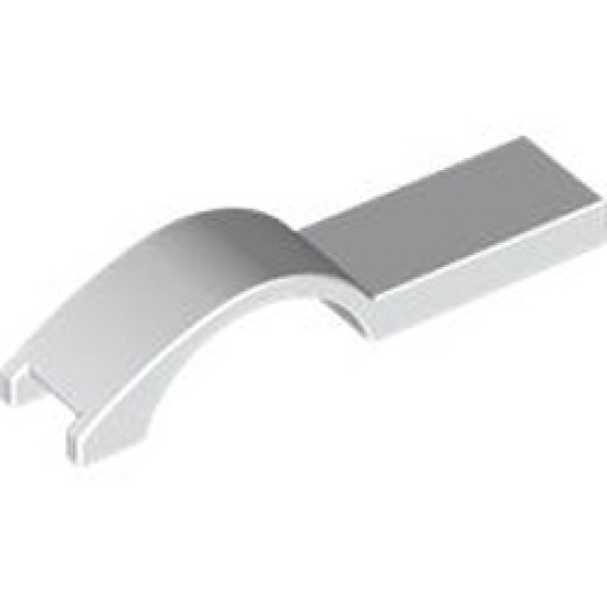 Cover Plate with Curve 1x4.5 White