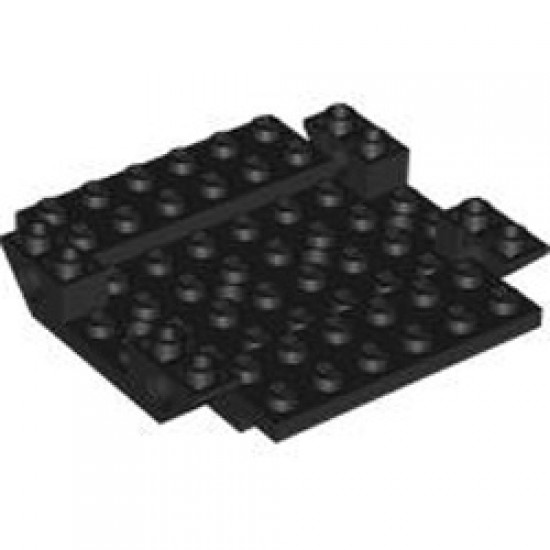 Roof Tile 8x8 Inverted Degree 45 with Plate Black