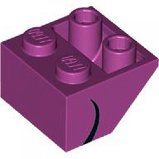 Roof Tile 2x2 Degree 45 Inverted Number 8 Bright Reddish Violet