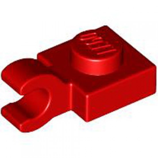 Plate 1x1 with Holder Vertical Bright Red