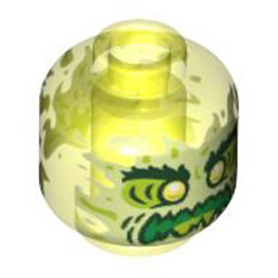 Mini Head Number 2979 Transparent Fluorescent Green