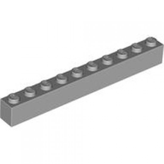 Brick 1x10 Medium Stone Grey