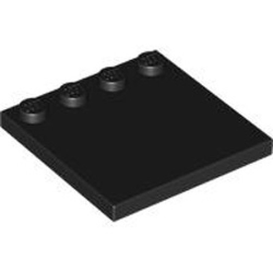 Plate 4x4 with 4 Knobs Black