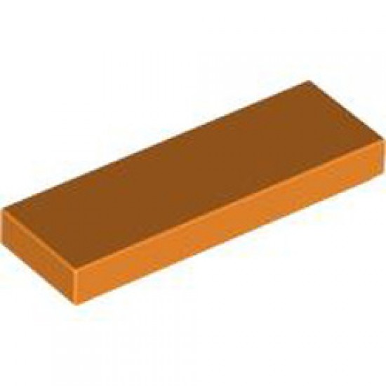 Flat Tile 1x3 Bright Orange