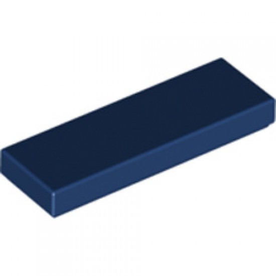 Flat Tile 1x3 Earth Blue