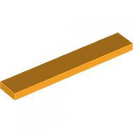 Flat Tile 1x6 Flame Yellowish Orange