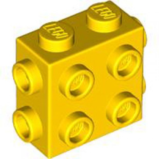 Brick 1x2x1 2/3 with 8 Knobs Bright Yellow