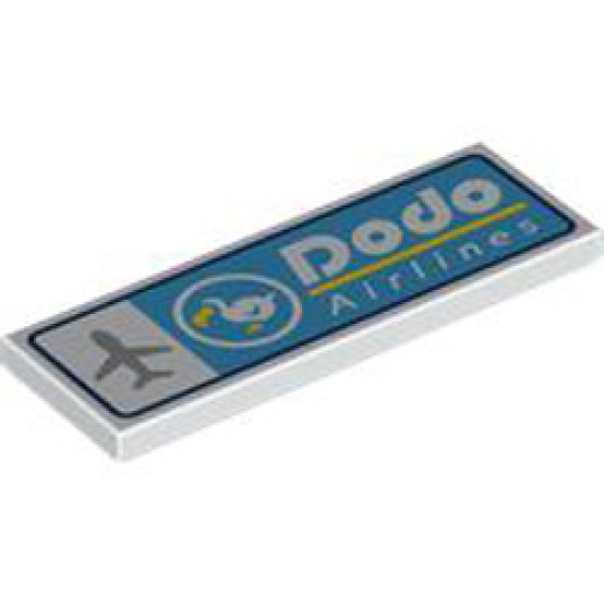 Tile 2x6 with Dodo Airlines White