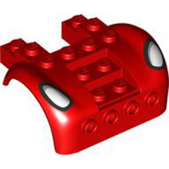 Front Shell 6x6x2 1/3 Number 2 Bright Red