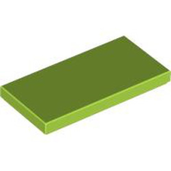 Flat Tile 2x4 Bright Yellowish Green