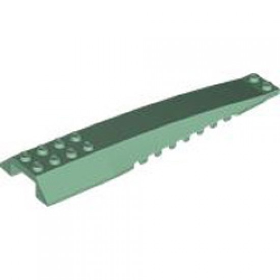 Brick 4x16 with Bow and Angle Sand Green