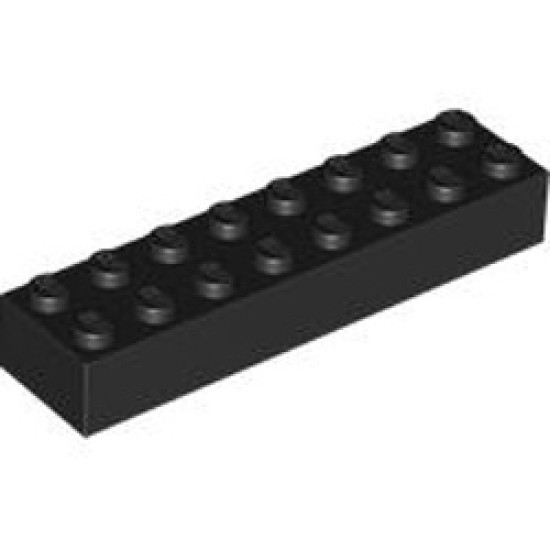 Brick 2x8 Black