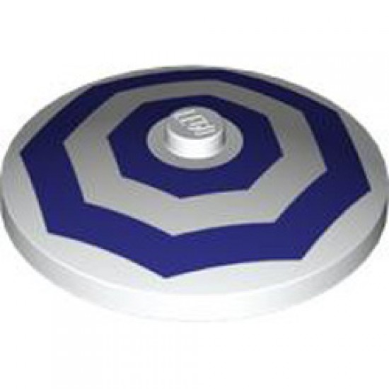 Round Plate Diameter 32x6.4 Decorated White