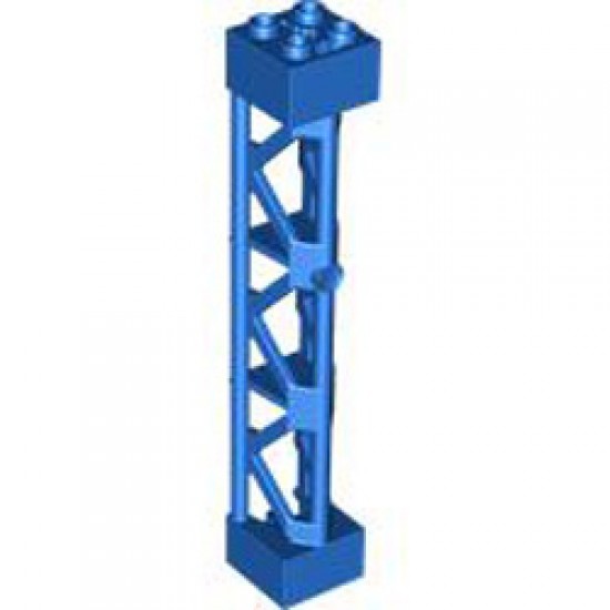 Lattice Tower 2x2x10 with Cross Bright Blue