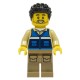 Male Wildlife Rescue Worker with 'RESCUE' Pattern on Back Minifigure