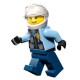 Female Motorcyclist Police with Safety Vest and Visor Helmet Minifigure