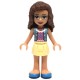 Friends Olivia - Cool Yellow Skirt with Bright Purple Top with Bright Blue Jacket Minifigure