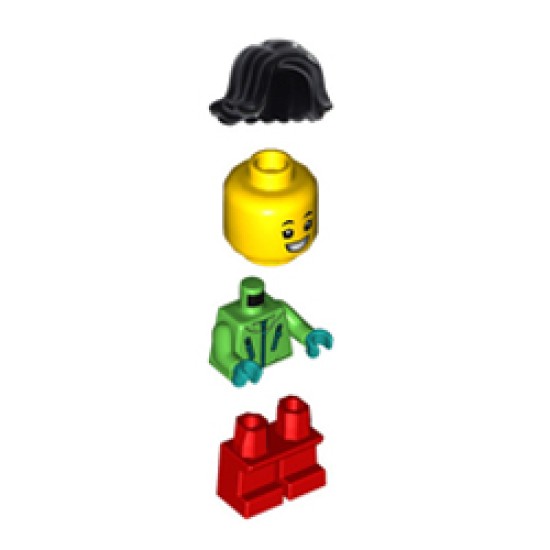 Girl with Bright Green Jacket Minifigure